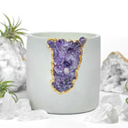 Amethyst Purple Glass Layer Aura Planter, lifestyle image - House Of Avana