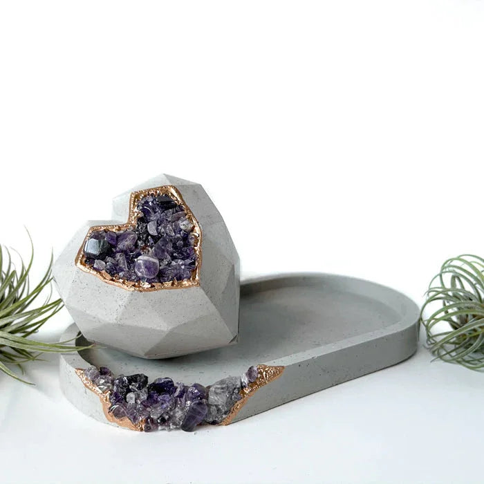 Amethyst Vanity Tray, back view - House Of Avana