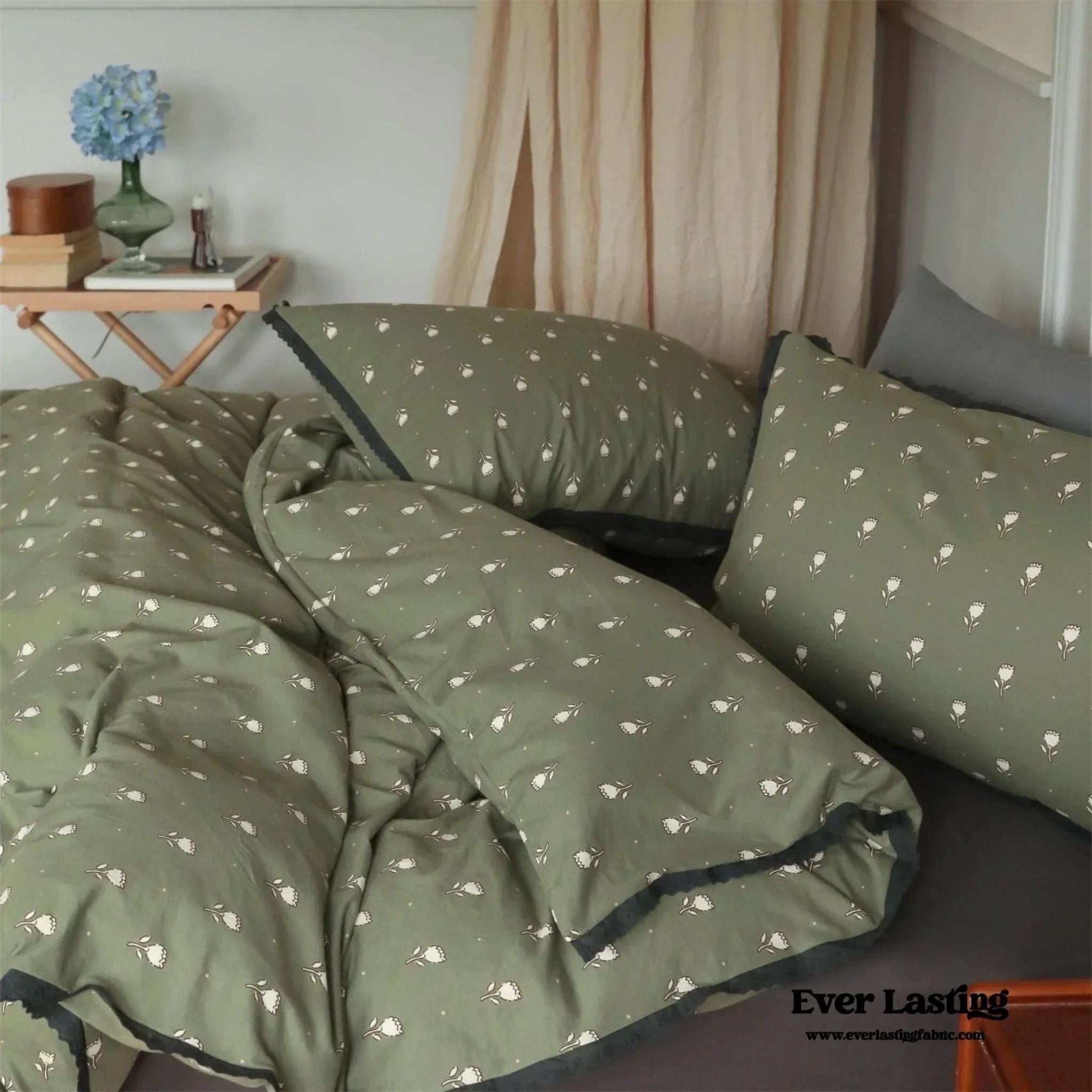 Anaya Rose French Vintage Bedding Set / Black + Brown, product packaging - House Of Avana