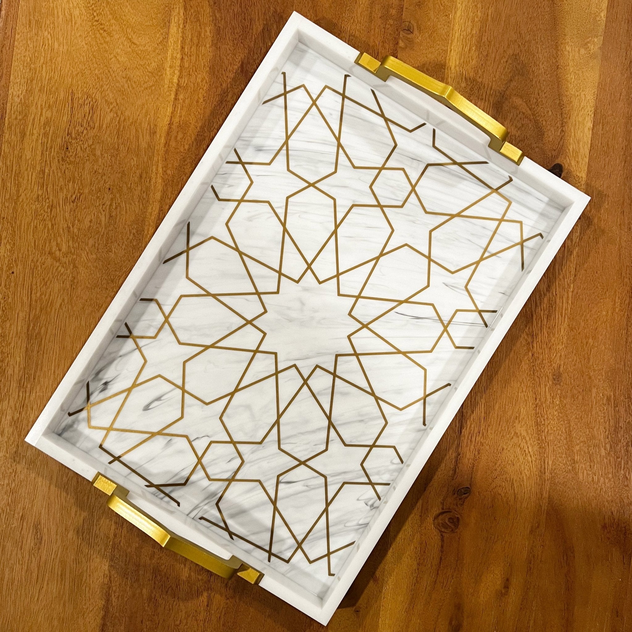 Andalus Serving Tray Tea + Linen