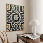 1pc Elegant Andalusian Art Print with Wooden Frame - Islamic Mural Wall Art, Arabic Decor, Large Canvas Wall Art for Eid Ramadan Gift, Perfect for Home, Office, or Restaurant Decor, Islamic Home Decor House Of Avana