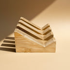 Angled Bamboo Soap Dish
