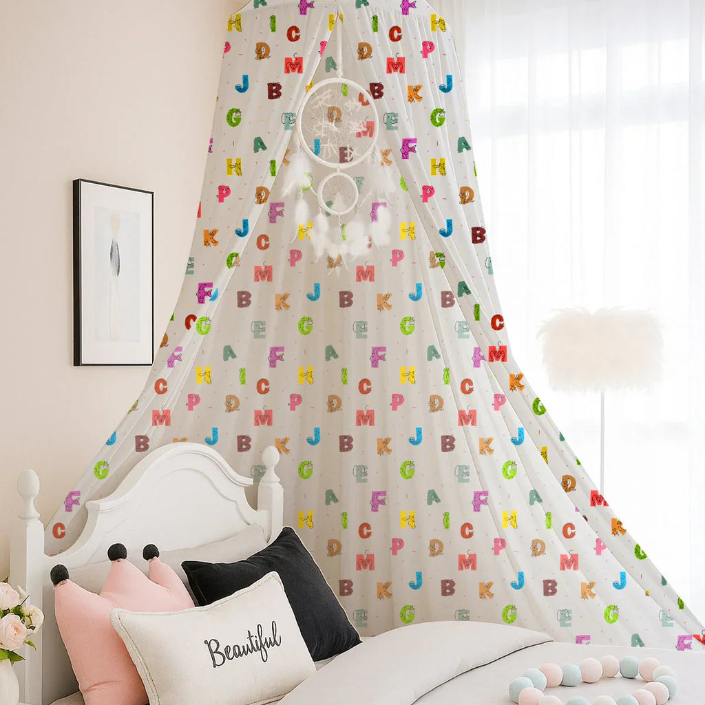 Animal-alphabet Printed Canopy - House Of Avana