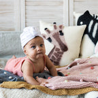 Animal Jungle Giraffe Wool Throw Pillow Kanju Interiors