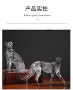 Animal Sculpture - Golden Leopard Ornament, alternate view - House Of Avana