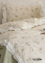 Annie Lace Ruffle Floral Bedding Set / Pink, alternate view - House Of Avana