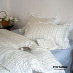 Annie Lace Ruffle Floral Bedding Set / Pink, alternate view - House Of Avana