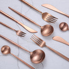 Annie Rose Gold Flatware 6 pc Set Tea + Linen