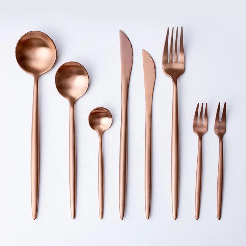 Annie Rose Gold Flatware 6 pc Set Tea + Linen
