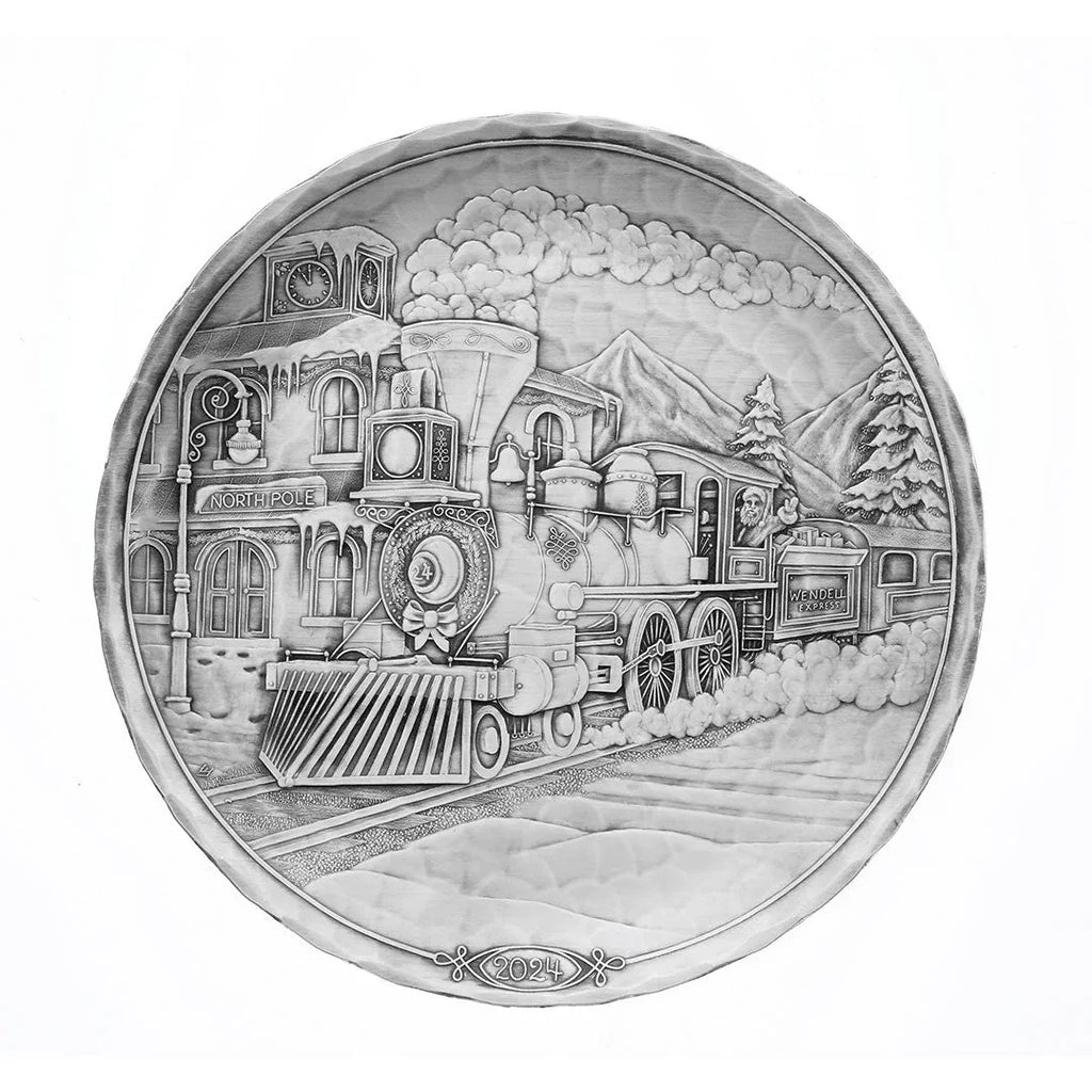 2024 Annual Plate- the Wendell Express (pewter), back view - House Of Avana
