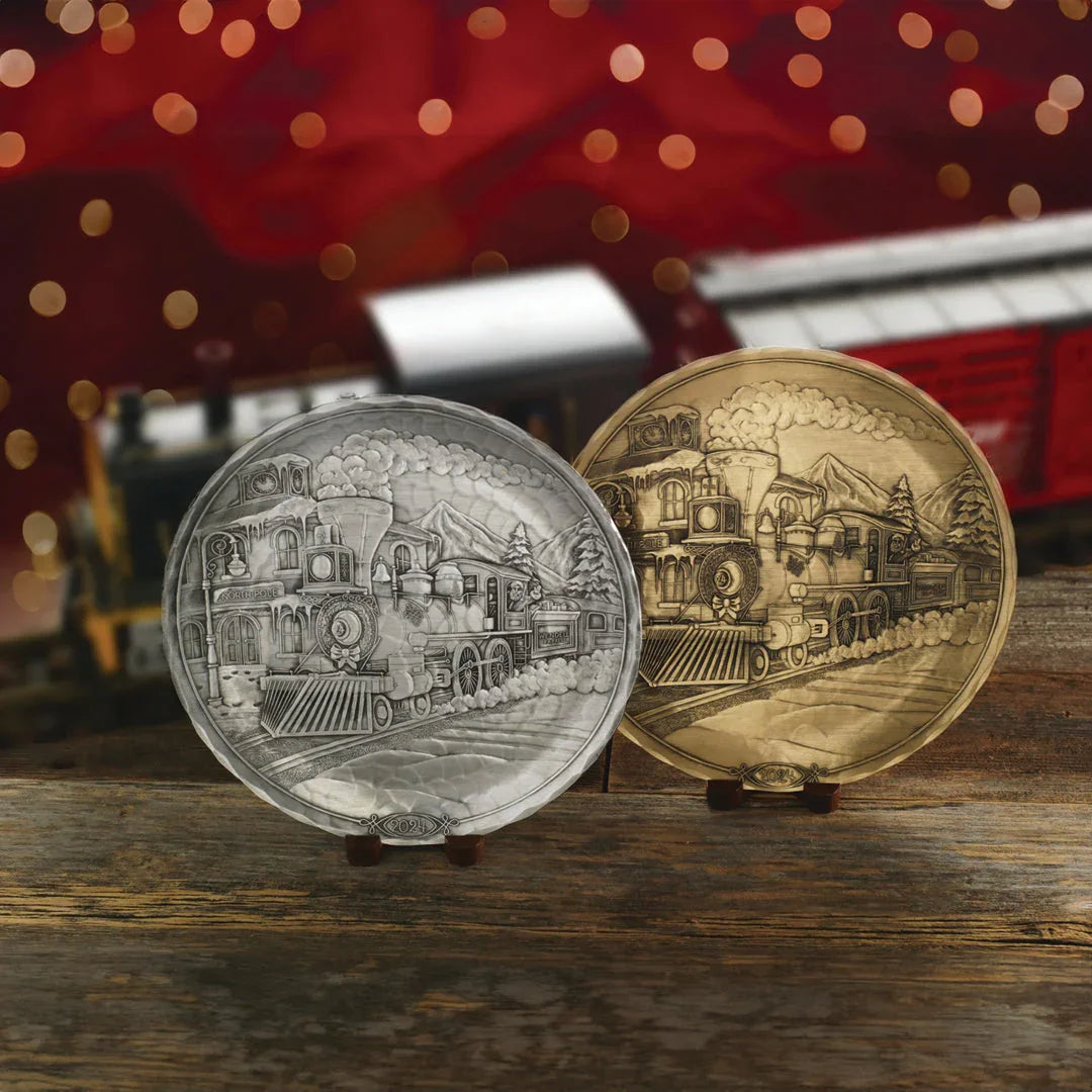 2024 Annual Plate- the Wendell Express (pewter), top view - House Of Avana
