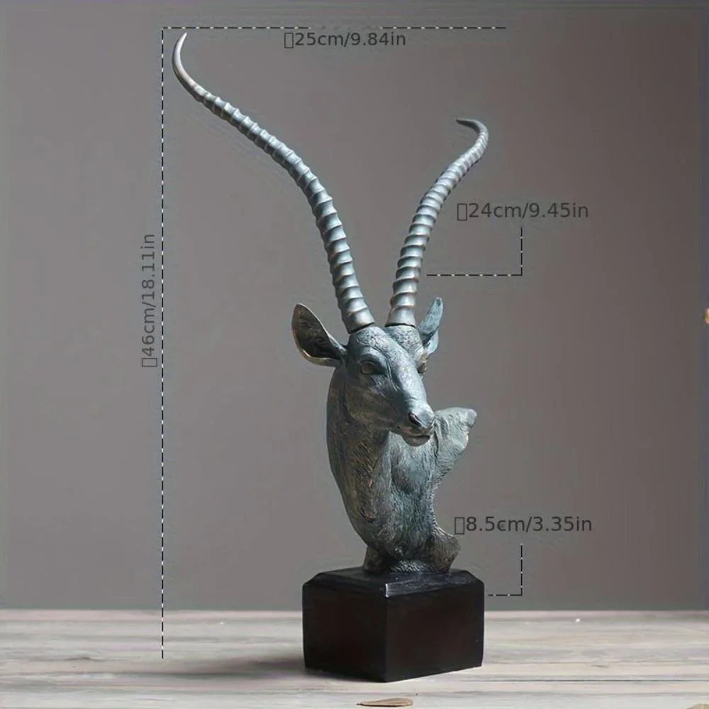 Antelope Head Sculpture for Modern Home Decor - House of Avana