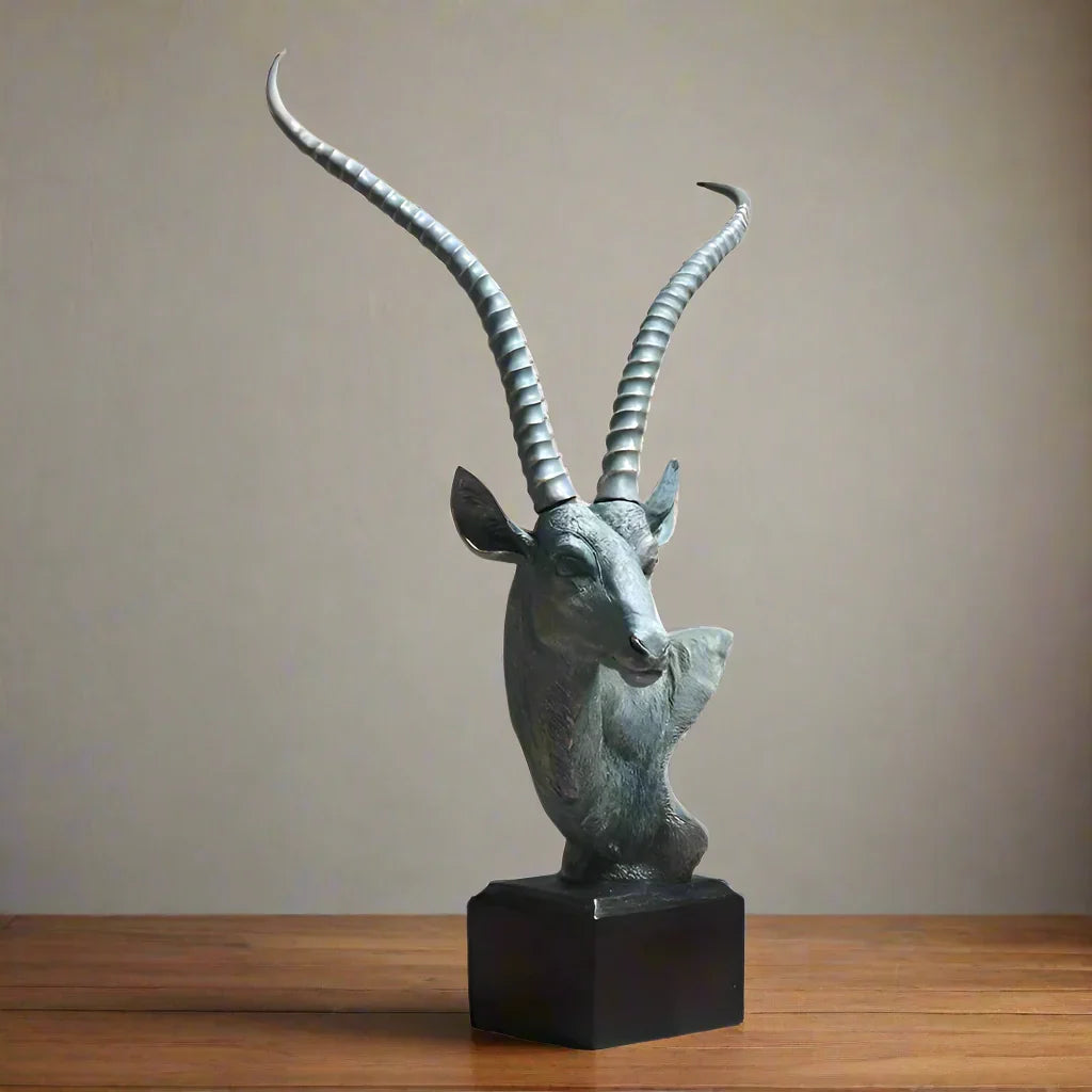 Antelope Head Sculpture for Modern Home Decor - House of Avana