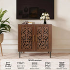 Antique Buffet Sideboard, angled view - House Of Avana