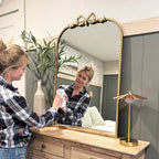 Antique Gold Bow Mirror, Choose Your Size Decor Steals