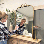 Antique Gold Bow Mirror, Choose Your Size Decor Steals