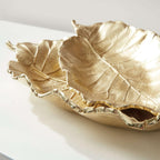 Antique Gold Leaf Shaped Accent Tray Vintage Shopper