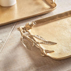 Antique Gold Pomegranate Handle Decorative Trays (Set of 2) Vintage Shopper