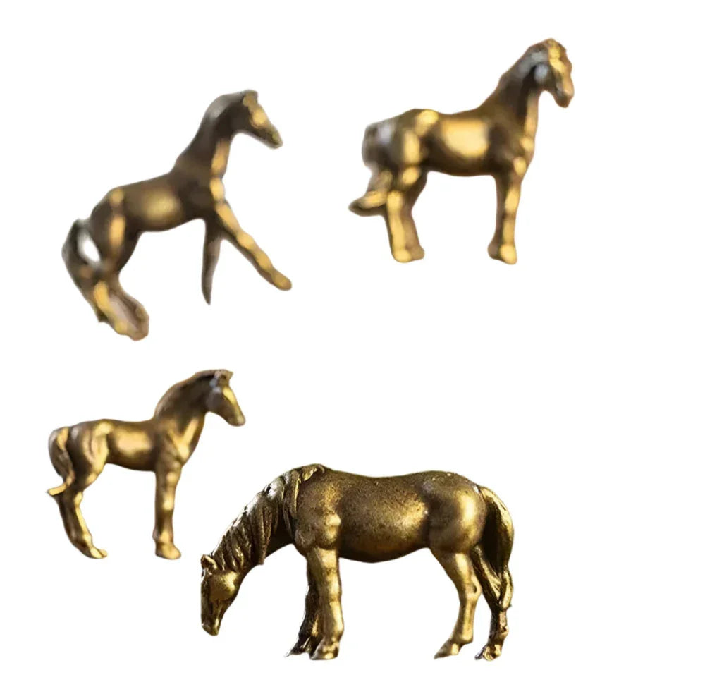 Antique Long Tail Horse Miniature Figurine - House Of Avana