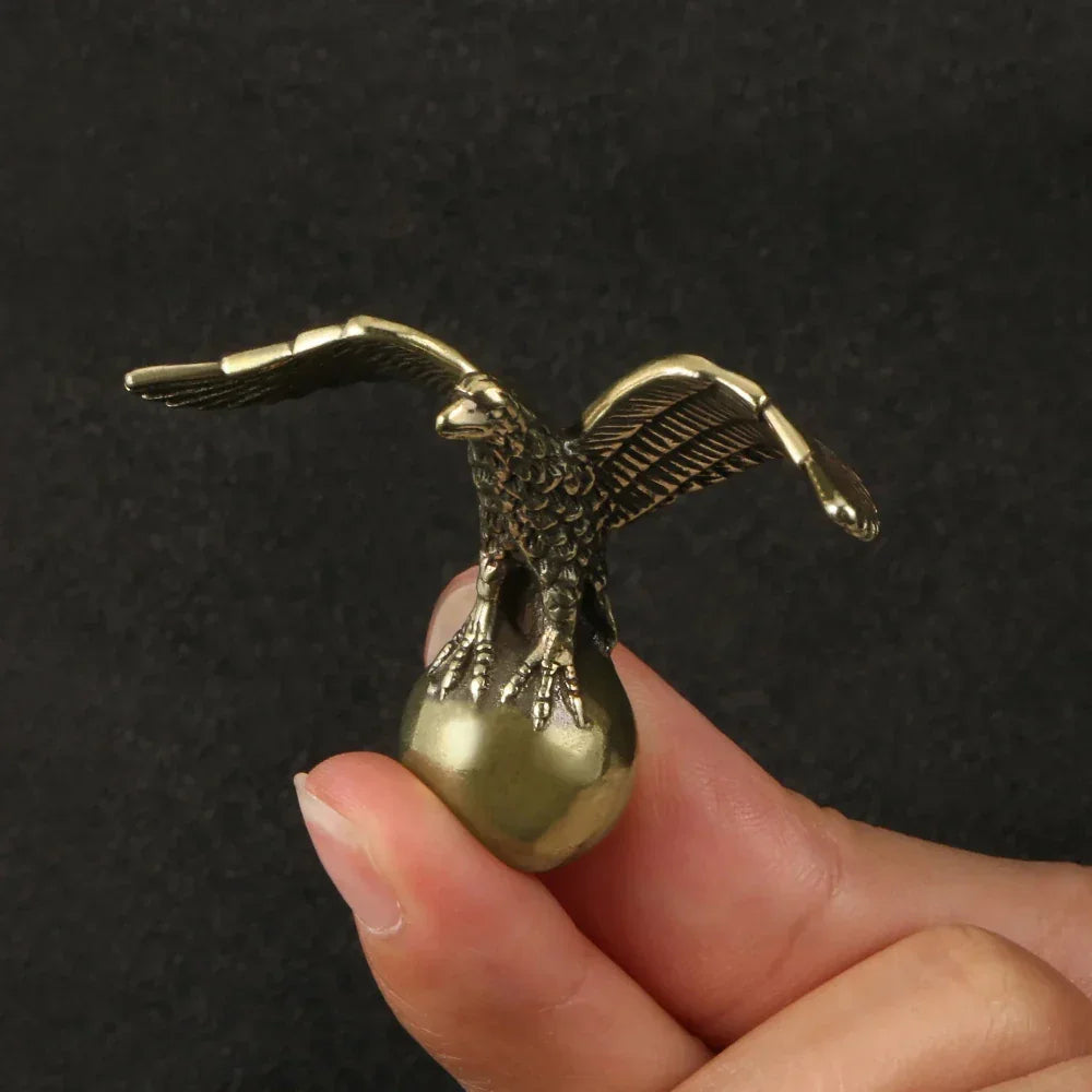 Antique Vintage Bronze Eagle Statue for Home Decor - House of Avana