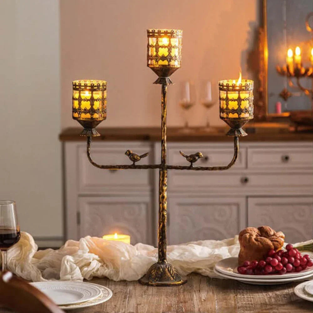 Antique Amber Glass Votive Candle Holder Centerpiece Vintage Shopper