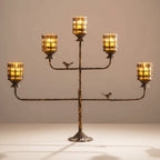 Antique Amber Glass Votive Candle Holder Centerpiece Vintage Shopper