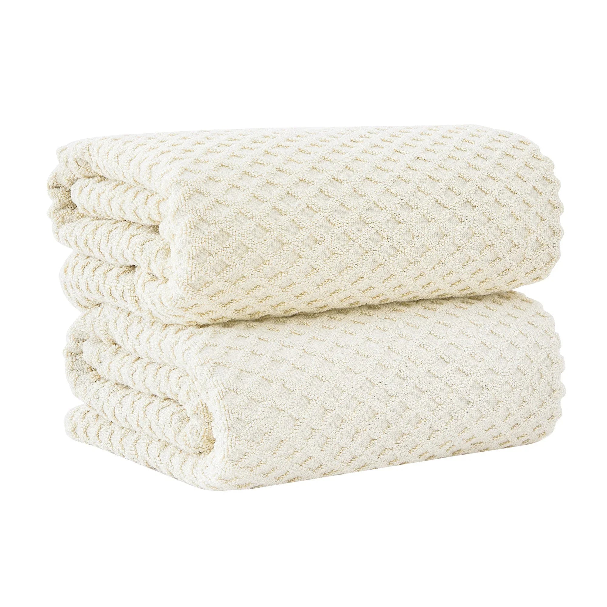 Cotton Diamond Waffle Weave Bath Towel Set - Grayson Collection Great Bay Home