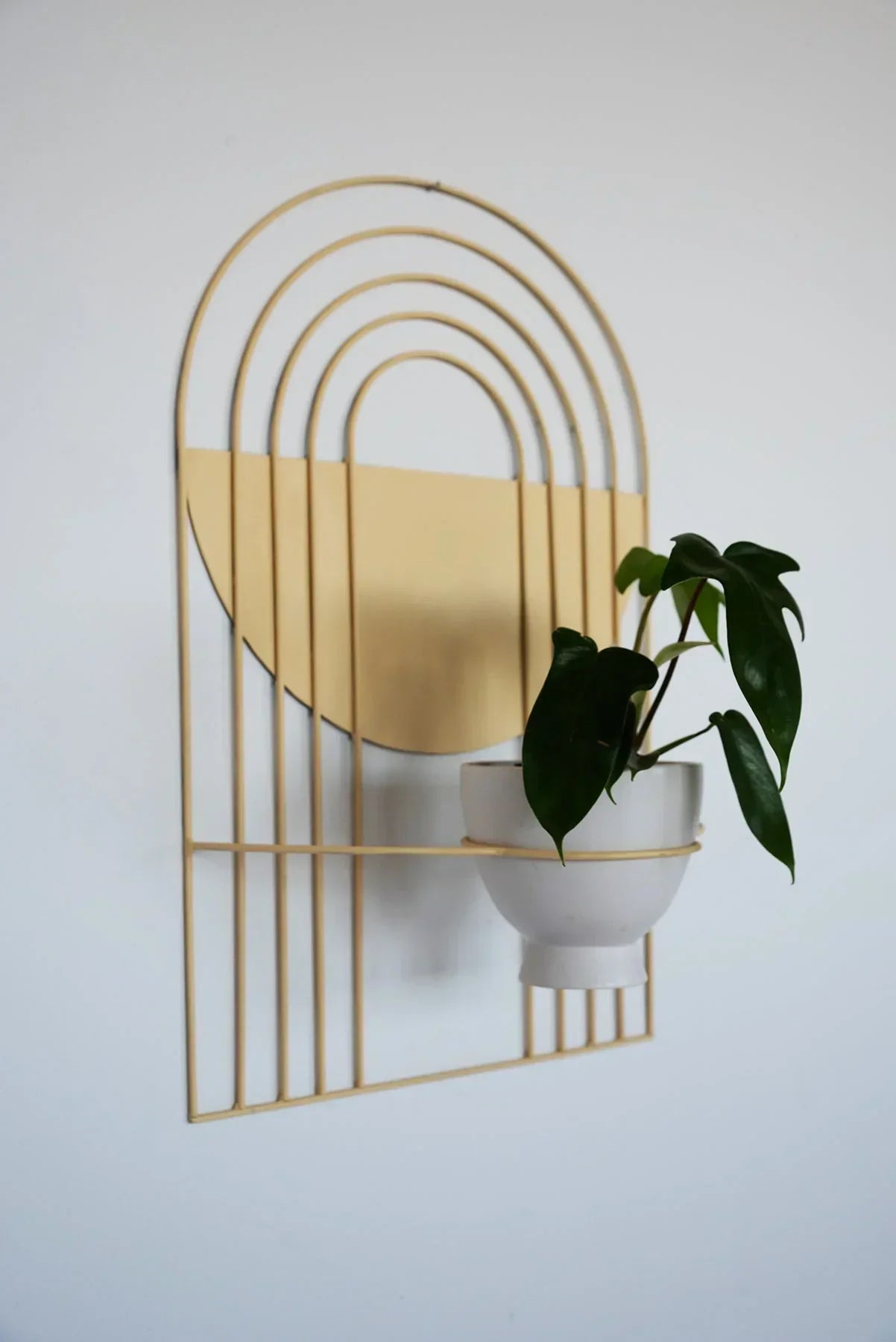 Ceramic Arches Wall Planter with Multiple Layers for Indoor Outdoor Decor, lifestyle image - House Of Avana