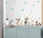 Arctic Animal Friends - Fabric Nursery Wall Art Decals, product packaging - House Of Avana