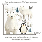 Arctic Animal Friends - Fabric Nursery Wall Art Decals, alternate view - House Of Avana