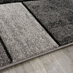 Area Rug Brilliance with Geometric Squares in Black White RugYourHome