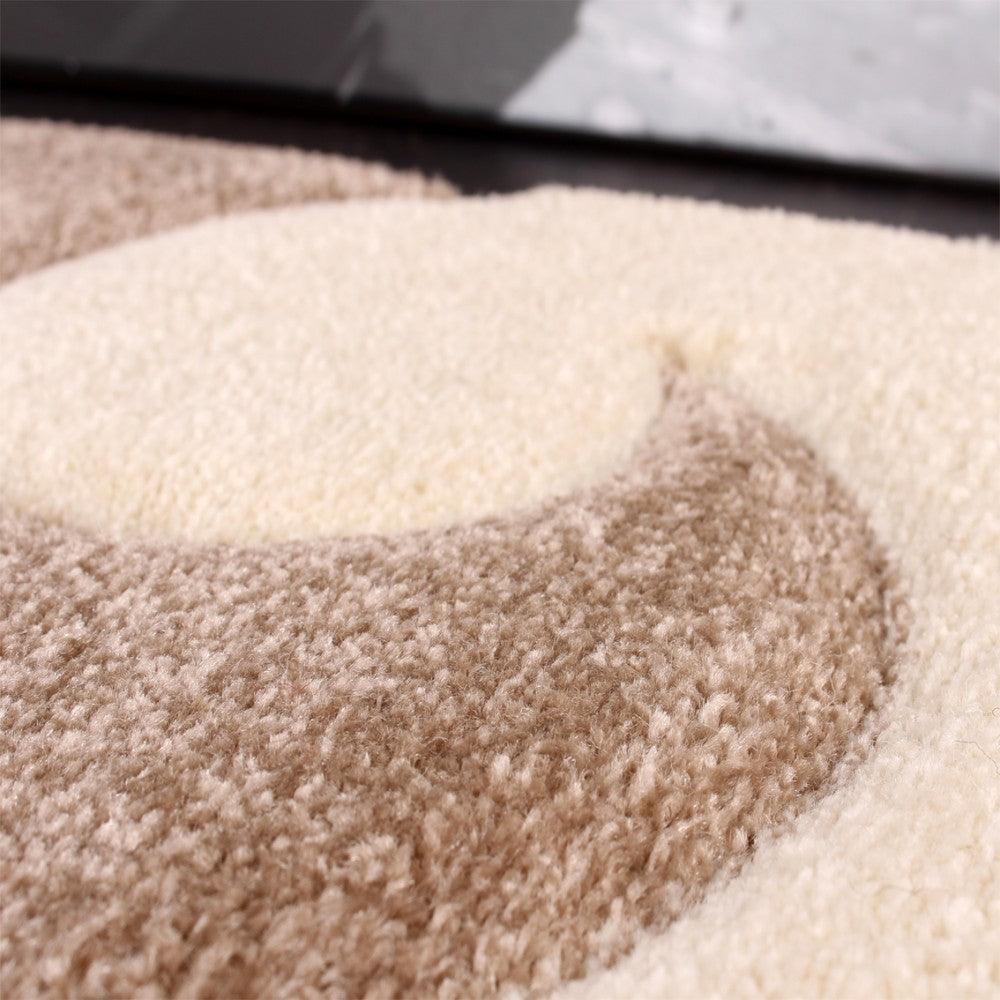 Area Rug Lafleur Modern Floral Pattern with Contour Cut - Beige RugYourHome