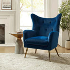 Velvet Wingback Arm Chair with Luxurious Upholstery, in-use display - House Of Avana [[SKU:HOA-ACC-400]]