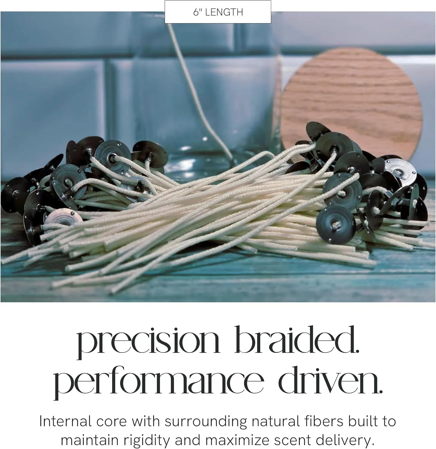 Aroma-Lite Wicks, 6" Length, Pack of 100 EAP Innovations