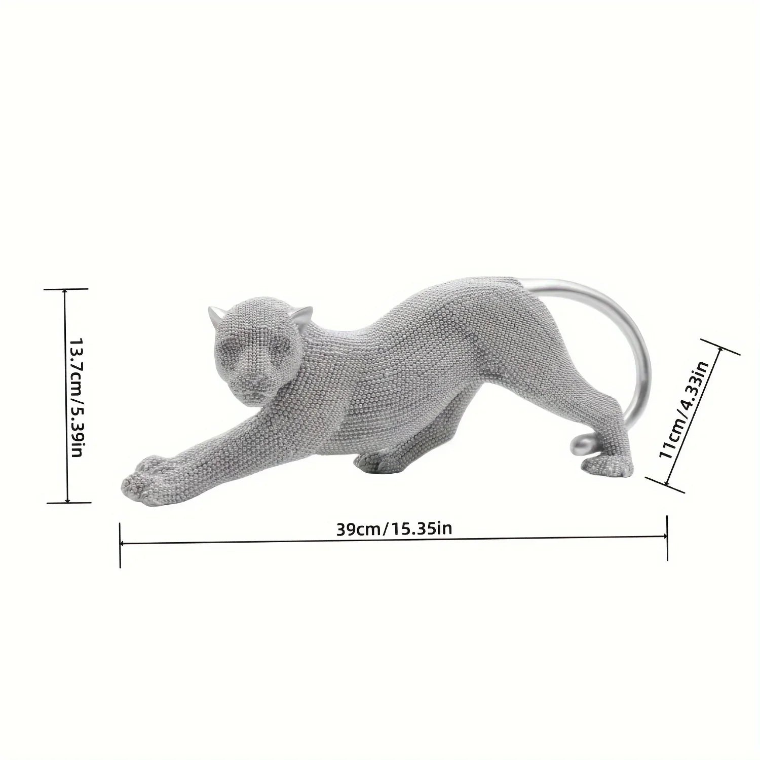 Artful Rhinestone Leopard Figurine Statue - House of Avana