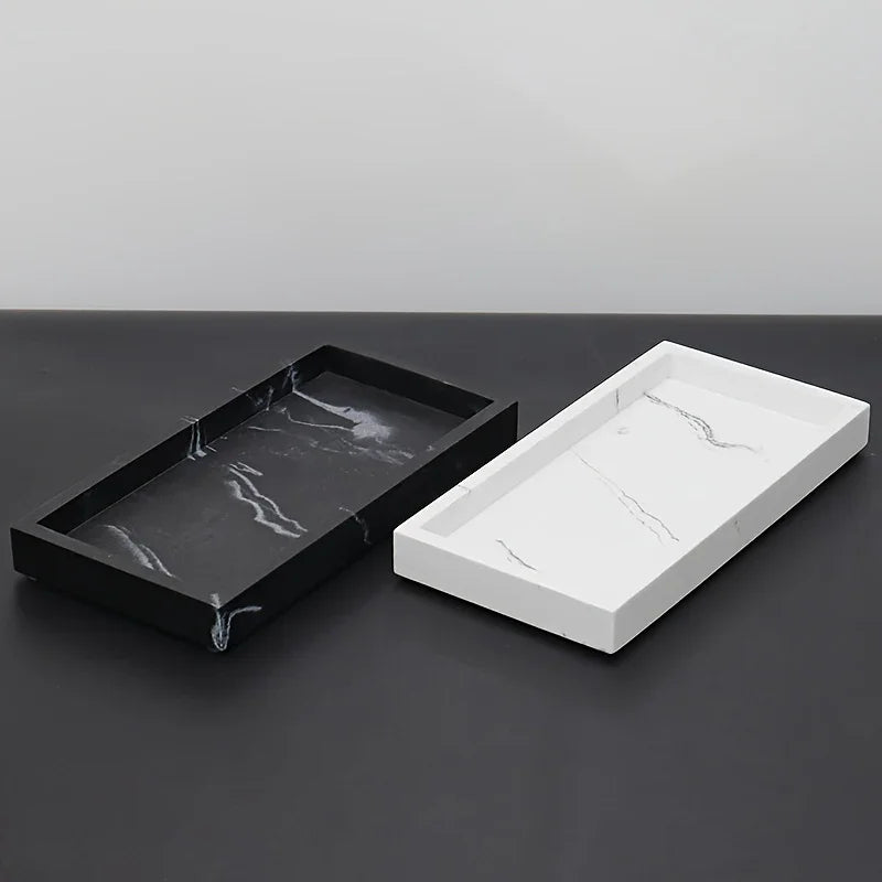 Artificial Marble Bathroom Sink Tray, Bathroom Tray with Very Good Hand Feel and Texture, Suitable for... - House Of Avana