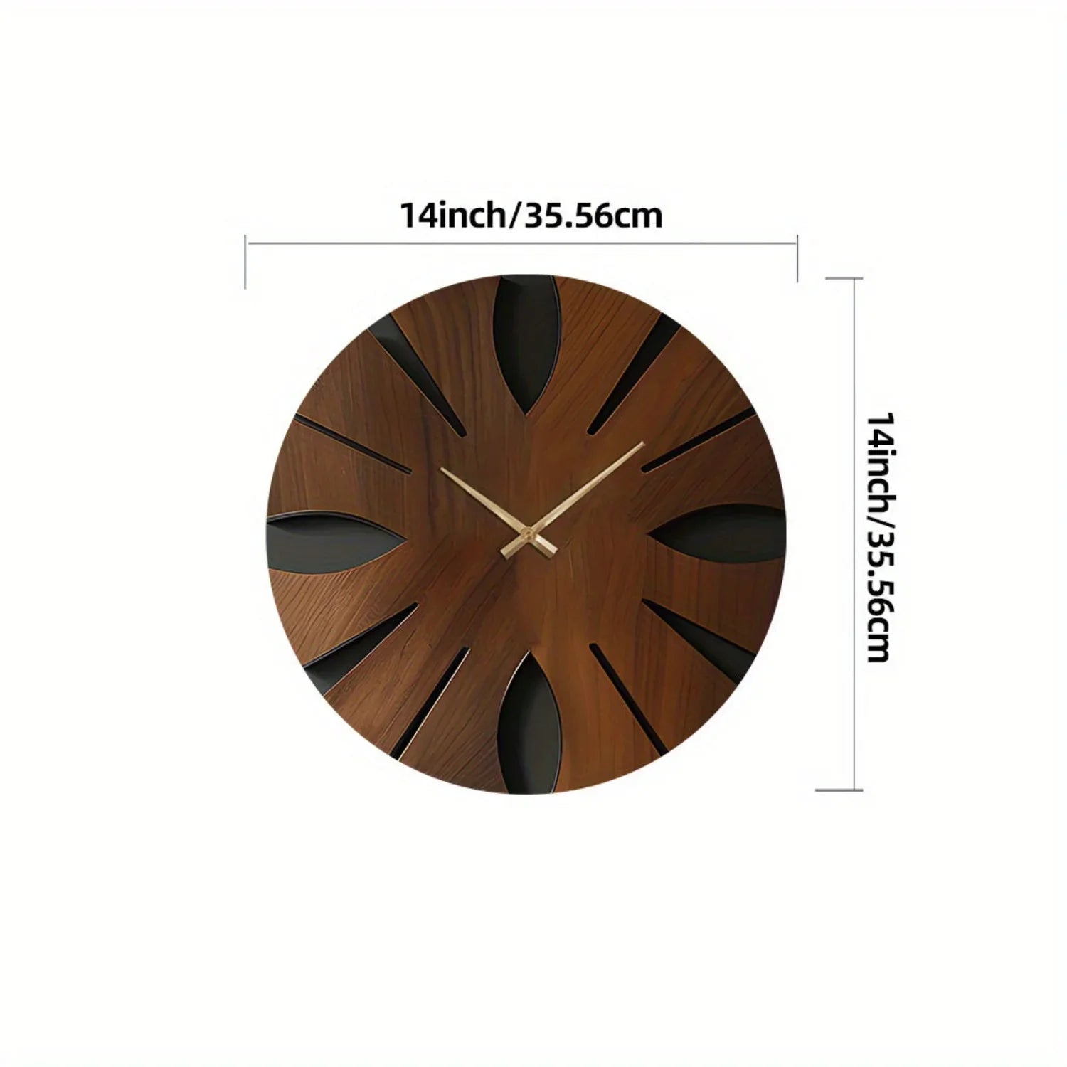 Artistic Wooden Wall Clock - Silent, Non-Ticking, Unique Irregular Shape | Decorative MDF Home Decor for Living Room, Bedroom, Office House Of Avana