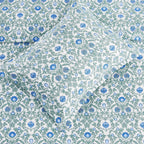 Arts & Crafts Floral Printed Duvet Set, dimensions view - House Of Avana