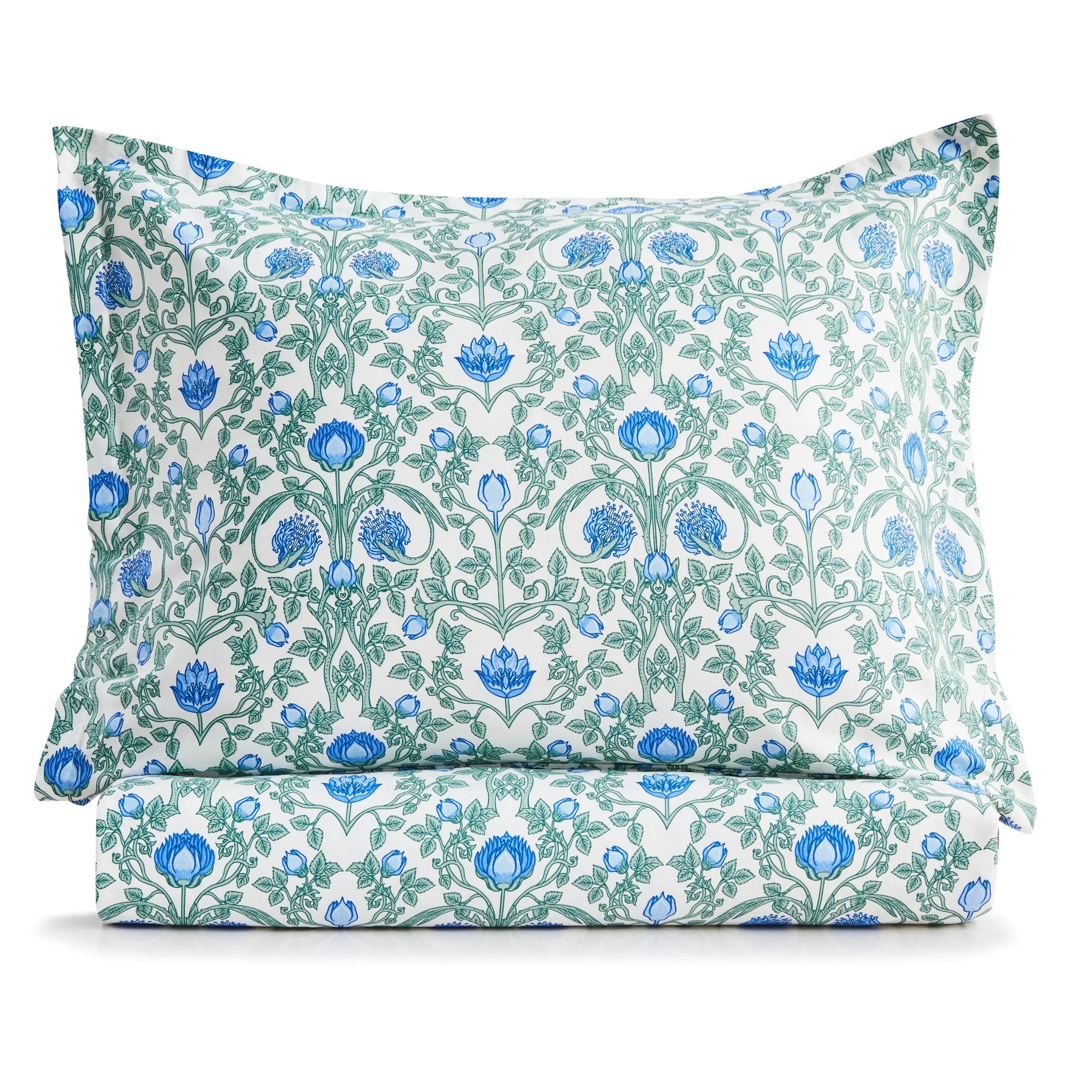 Arts & Crafts Floral Printed Duvet Set, lifestyle image - House Of Avana