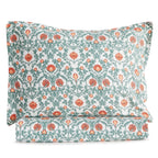 Arts & Crafts Floral Printed Duvet Set, top view - House Of Avana