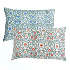 Arts & Crafts Floral Printed Pillowcase Pair, front view - House Of Avana
