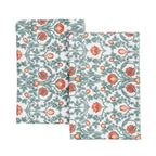 Arts & Crafts Floral Printed Pillowcase Pair, back view - House Of Avana