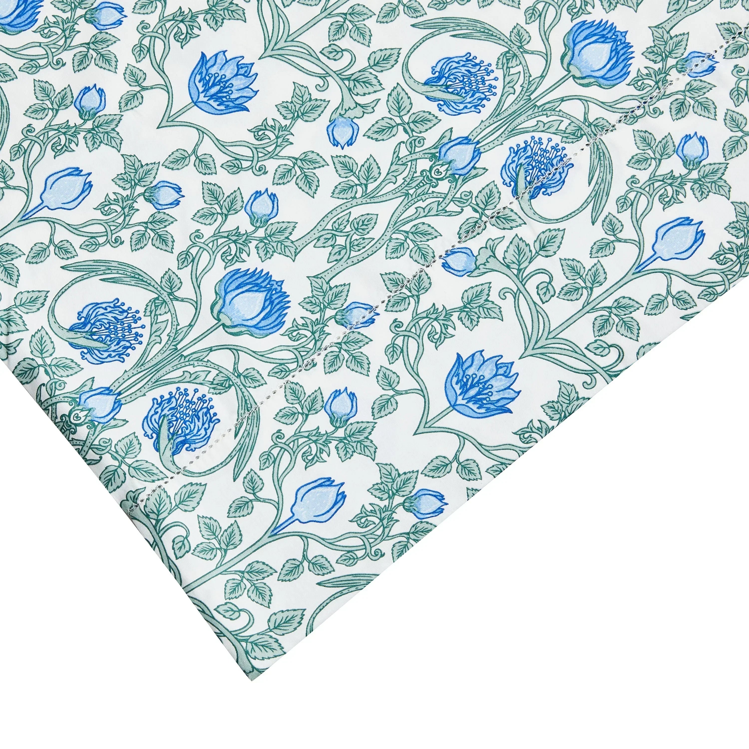 Arts & Crafts Floral Printed Sheet Set, close-up view - House Of Avana