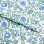 Arts & Crafts Floral Printed Sheet Set, top view - House Of Avana