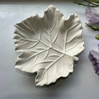 Ash Tray - Large Maple Leaf Wooden, side view - House Of Avana