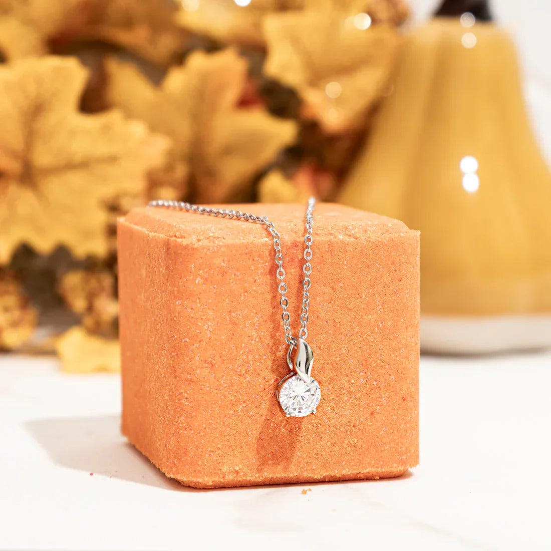 Autumn Citrus Grove Mystery Box Jewelry Shower Steamer, front view - House Of Avana