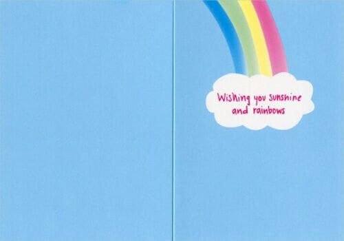 Avanti Alpaca Greeting Card - Wishing You Sunshine and Rainbows