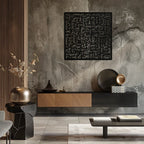 Ayat Al-kursi Kufi Metal Wall Art - Elegant Islamic Design - Kaf236, detail shot - House Of Avana