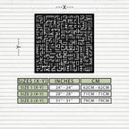 Ayat Al-kursi Kufi Metal Wall Art - Elegant Islamic Design - Kaf236, angled view - House Of Avana