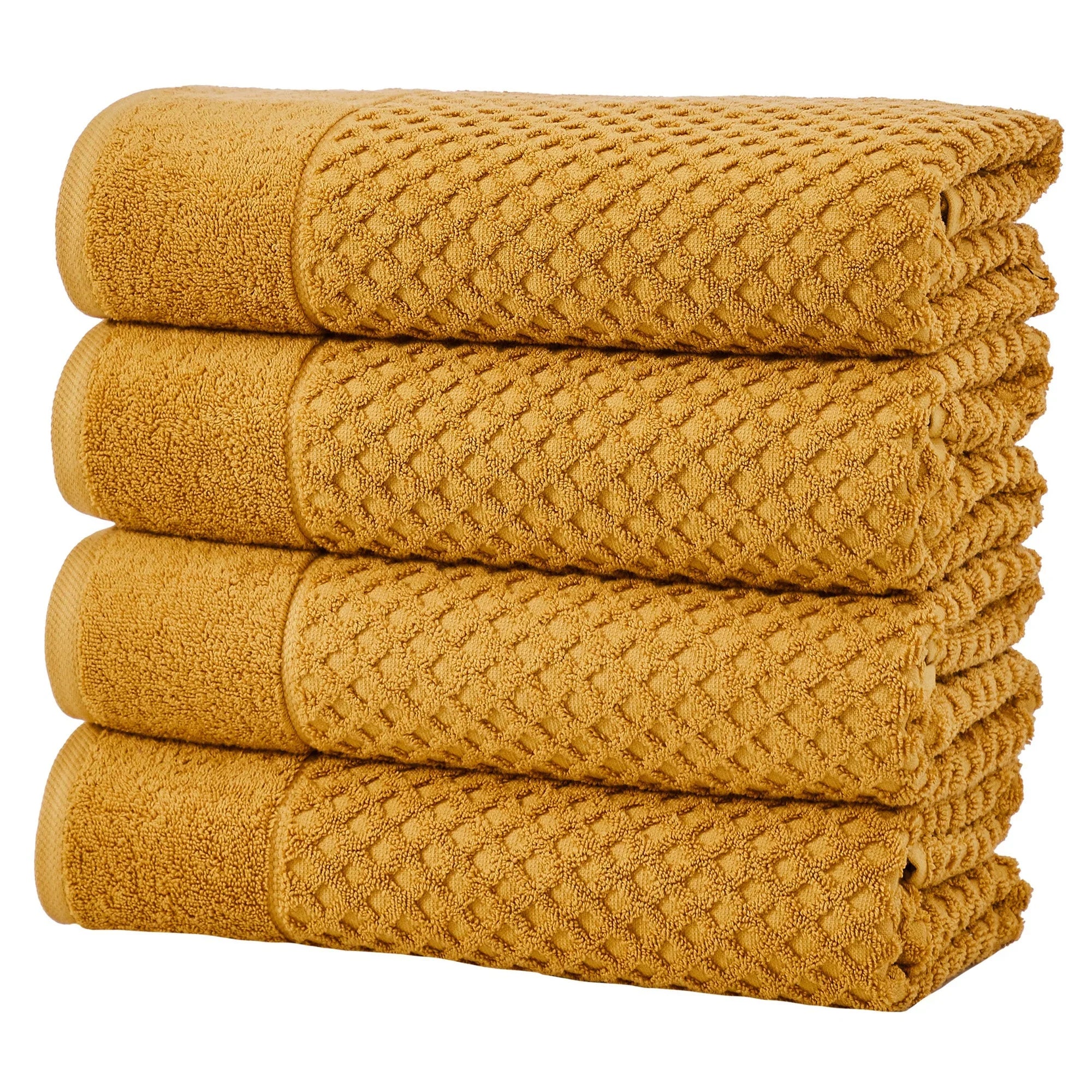 Cotton Diamond Waffle Weave Bath Towel Set - Grayson Collection